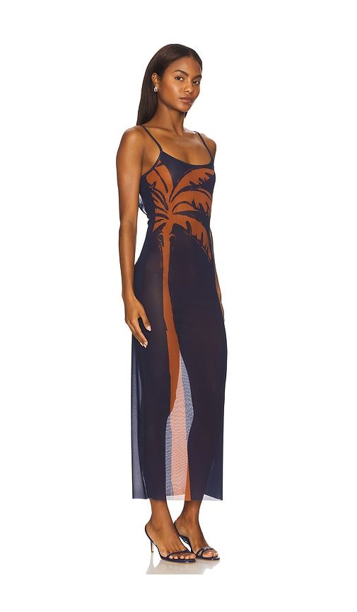 Mesh Scoop Maxi Slip Dress in Navy. - size L (also in S) - WeWoreWhat - Modalova