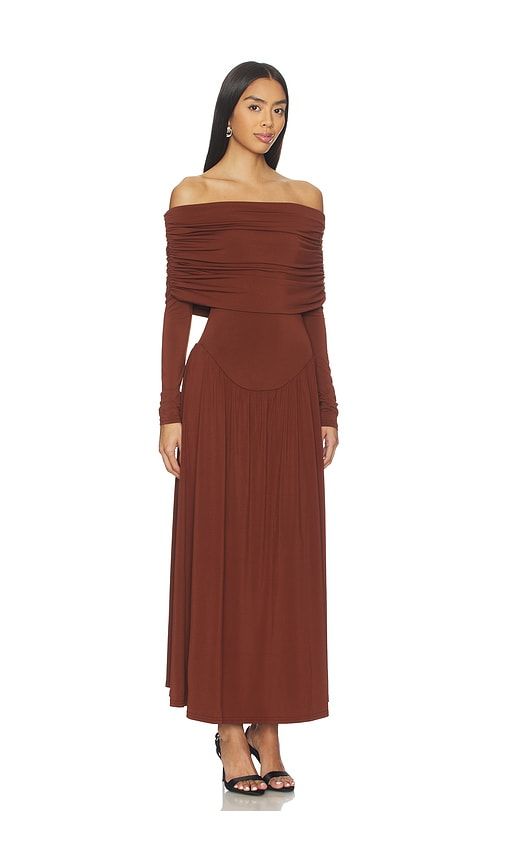 Off Shoulder Ruched Midi Dress in . - size M (also in S, XS) - WeWoreWhat - Modalova