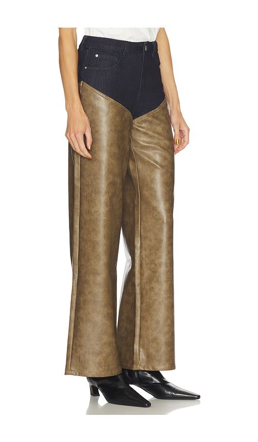 High Rise Straight Leg Two Toned in Brown. - size 28 (also in 29) - WeWoreWhat - Modalova
