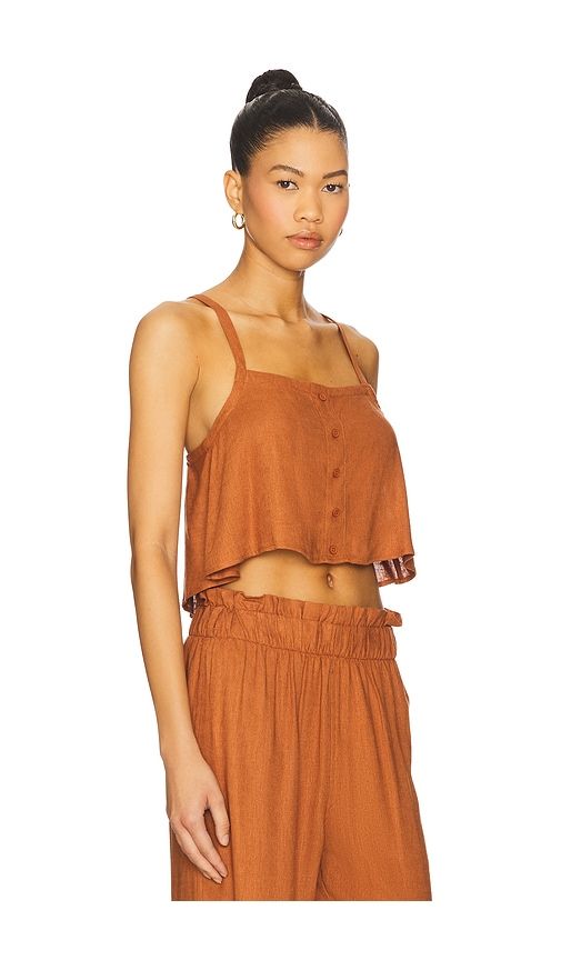 Linen Trapeze Tank in Brown. - size M (also in XS) - WeWoreWhat - Modalova
