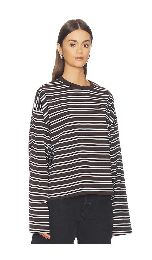 Boxy Oversized Crew Neck in Brown,Blue. - size L/XL (also in S/M, XXS/XS) - WeWoreWhat - Modalova