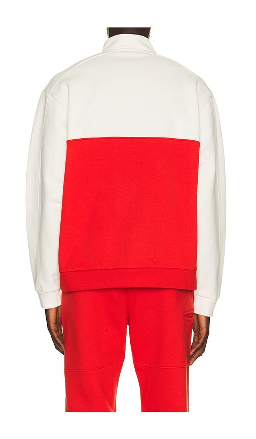 Quarter Zip Sweatshirt in White,Red. - size L (also in S, XL/1X, XXL/2X) - Whitespace - Modalova