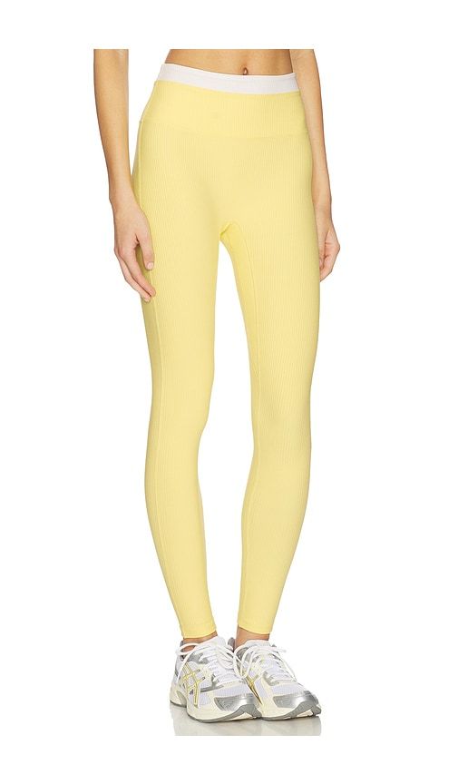 Ribbed Layered Legging in Yellow. - size L (also in S, XL) - YEAR OF OURS - Modalova