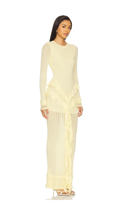Presley Knit Dress in Yellow. - size M (also in S, XS) - Yellow The Label - Modalova