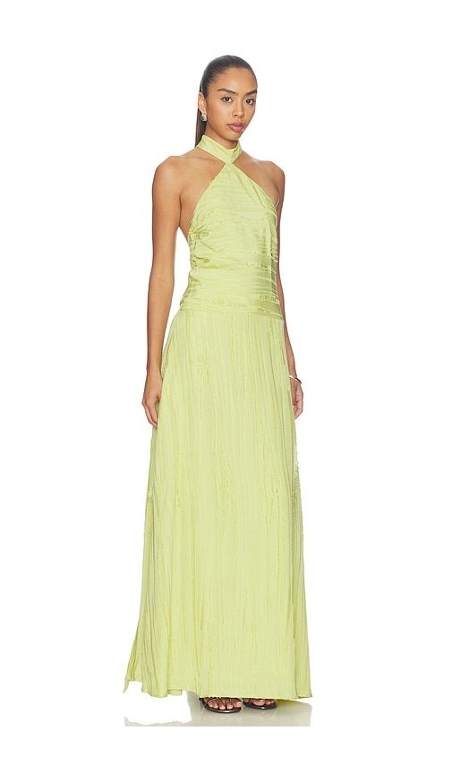 Palmetto Textured Dress in . Taglia L. Also in S - Yellow The Label - Modalova