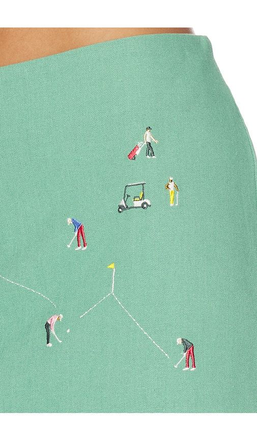 Golf Scene Linen Skort in . Size L. Also in M, S, XS - Yellow The Label - Modalova