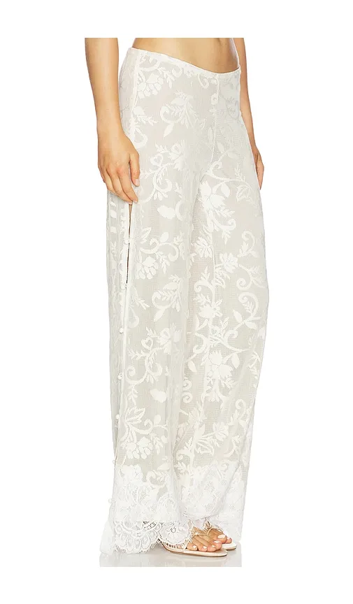 Lottie Lace Pant in White. - size L (also in M, S, XS) - Yellow The Label - Modalova