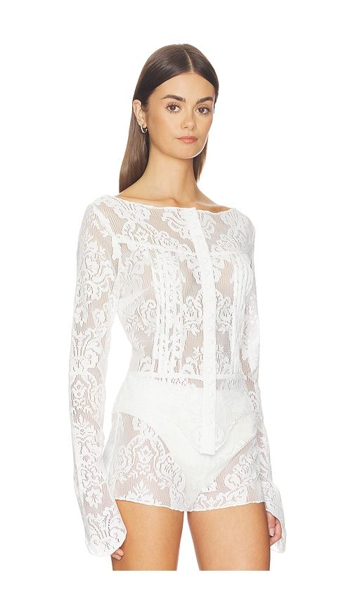 X REVOLVE Hudson Long Sleeve in White. - size L (also in M, S) - Yellow The Label - Modalova