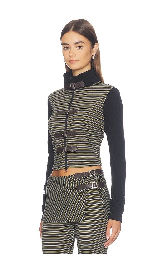 Olive Grove Stripe Fleece Jacket in . - size L (also in M, S, XS) - Zemeta - Modalova
