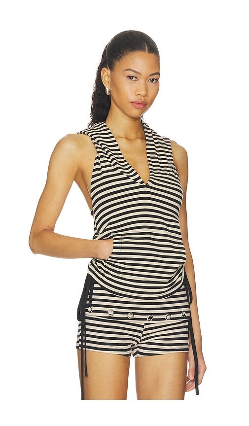 Midway Canopy Halter Hood Top in Ivory. - size L (also in M, S, XS) - Zemeta - Modalova