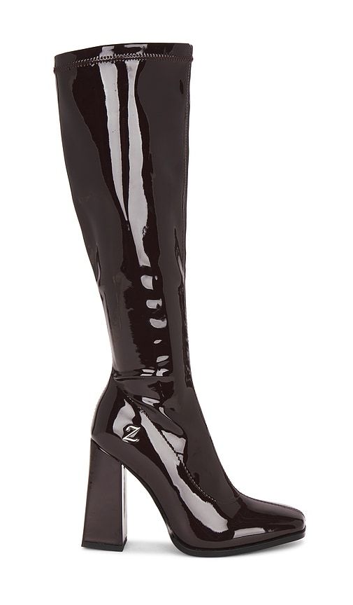 Glossy Choco Long Boots in Chocolate. - size 6 (also in 7) - Zemeta - Modalova