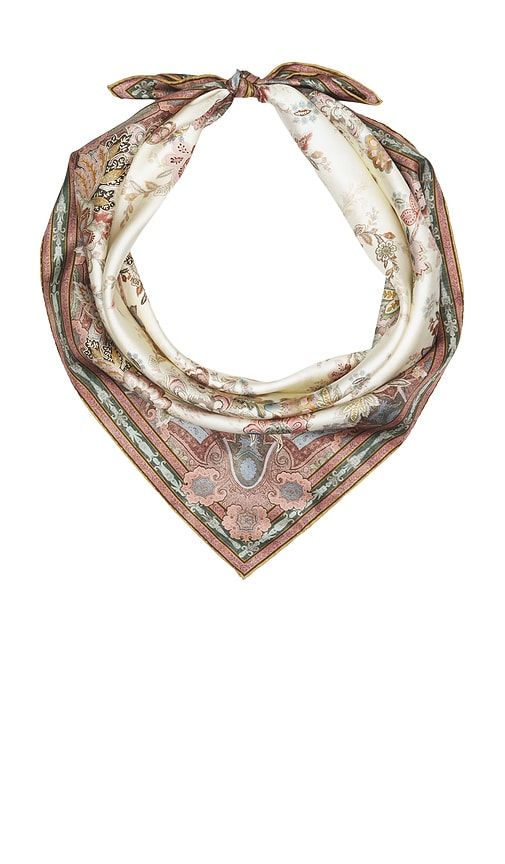 Printed Silk Square Scarf in Brown - Zimmermann - Modalova