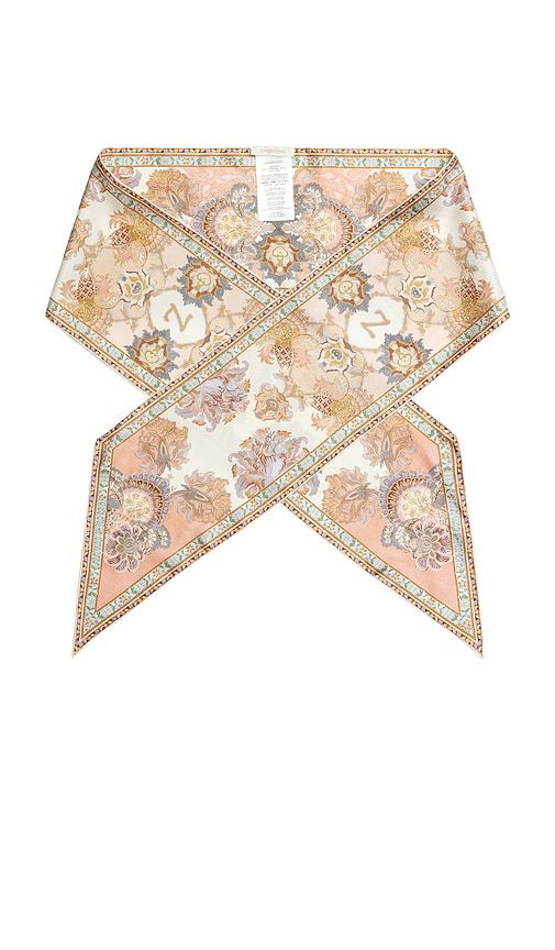 Printed Silk Neck Scarf in Cream - Zimmermann - Modalova