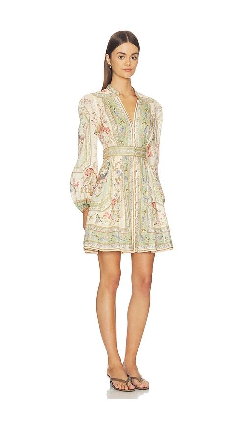 Roselight Plunge Mini Dress in Tan. - size 1/S (also in 2/M, 3/L) - Zimmermann - Modalova