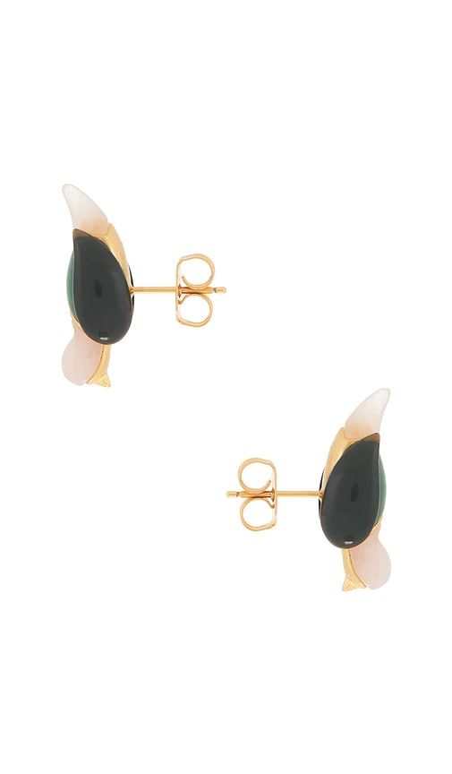 Plume Stud Earrings in Green - Zimmermann - Modalova