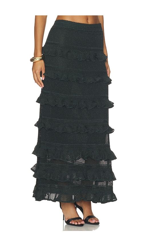 Valiant Frill Maxi Skirt in Green. - size 1/S (also in 2/M, 3/L, 4/XL) - Zimmermann - Modalova