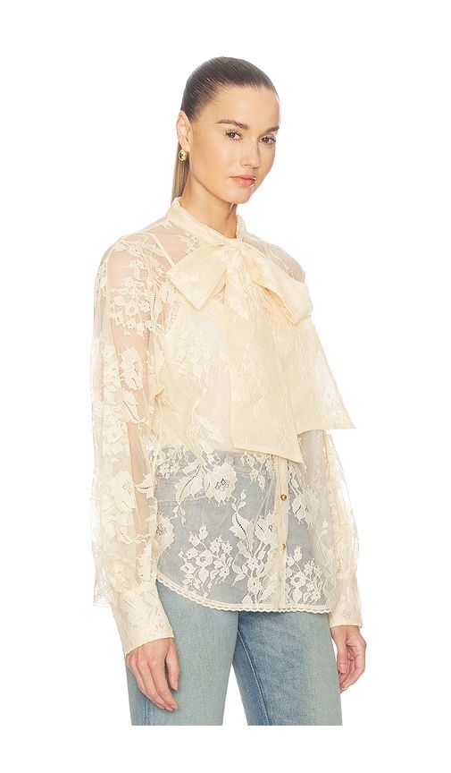 Valiant Lace Pussybow Blouse in Nude. - size 3/L (also in 4/XL) - Zimmermann - Modalova