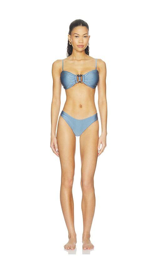 Echo Knot Trim Bandeau Bikini in Blue. - size 0 (also in 1, 2, 3, 4) - Zimmermann - Modalova