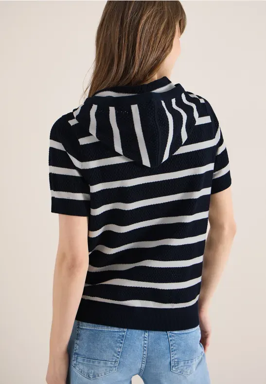 CECIL Kurzarm Pullover mit Kapuze - cecil - Modalova