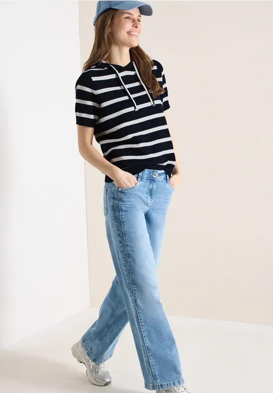 CECIL Kurzarm Pullover mit Kapuze - cecil - Modalova
