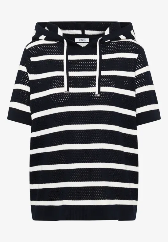 CECIL Kurzarm Pullover mit Kapuze - cecil - Modalova