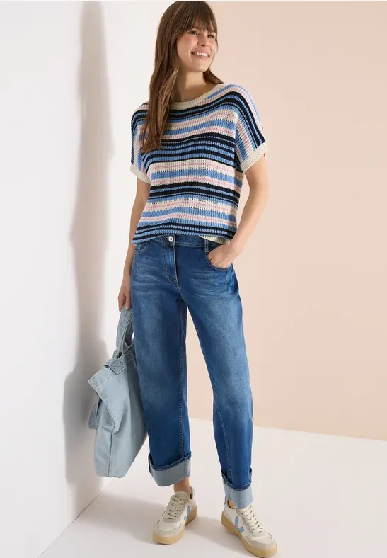 Kurzarm Pullover aus Bändchengarn - cecil - Modalova