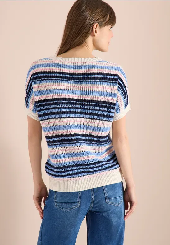 Kurzarm Pullover aus Bändchengarn - cecil - Modalova