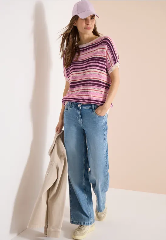 Kurzarm Pullover aus Bändchengarn - cecil - Modalova