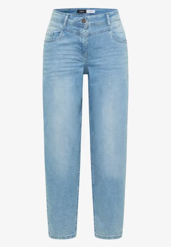 High Waist Barrel Leg Jeans im Loose Fit - cecil - Modalova