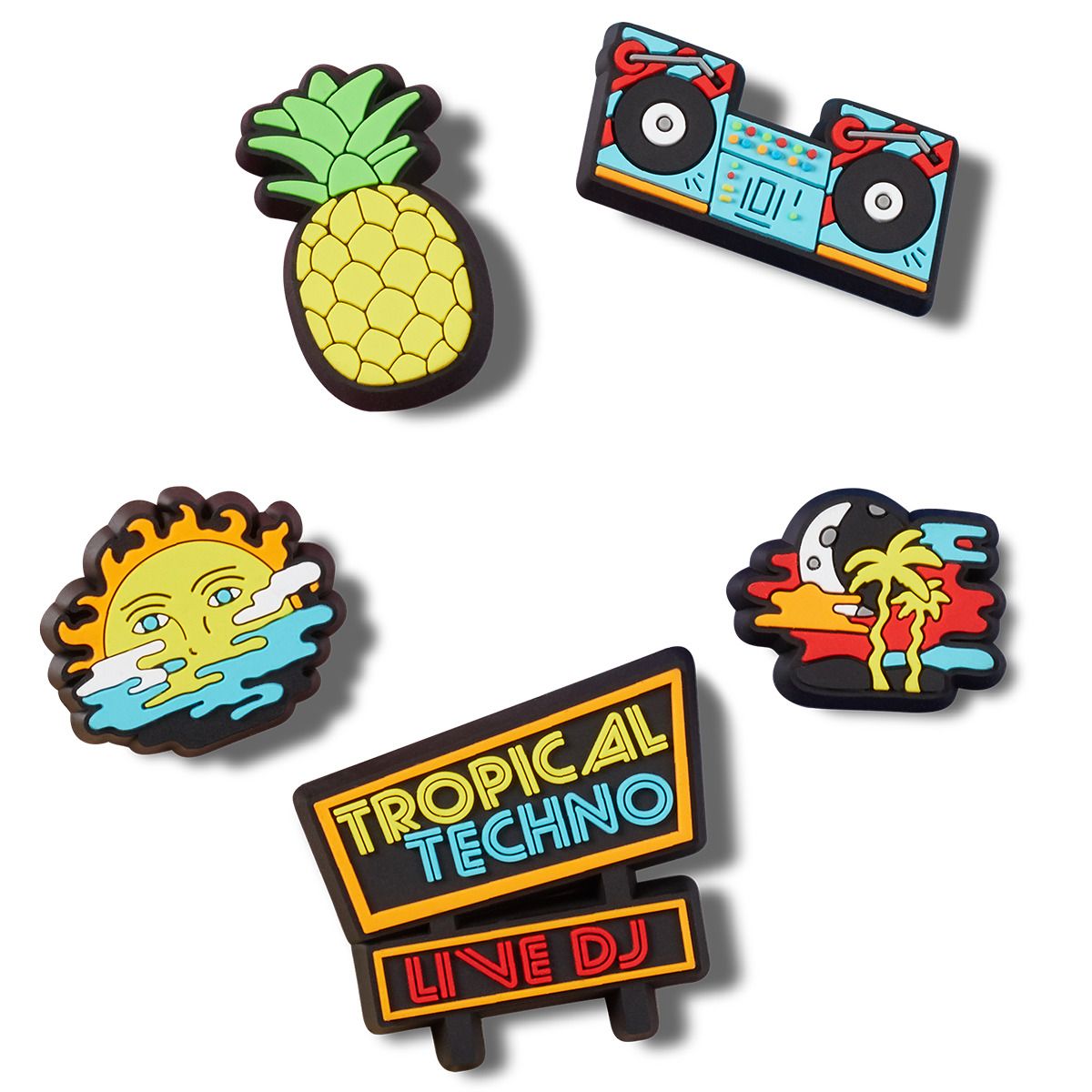 Accessori scarpe JIBBITZ TROPICAL TECHNO DJ 5 PACK - Crocs - Modalova