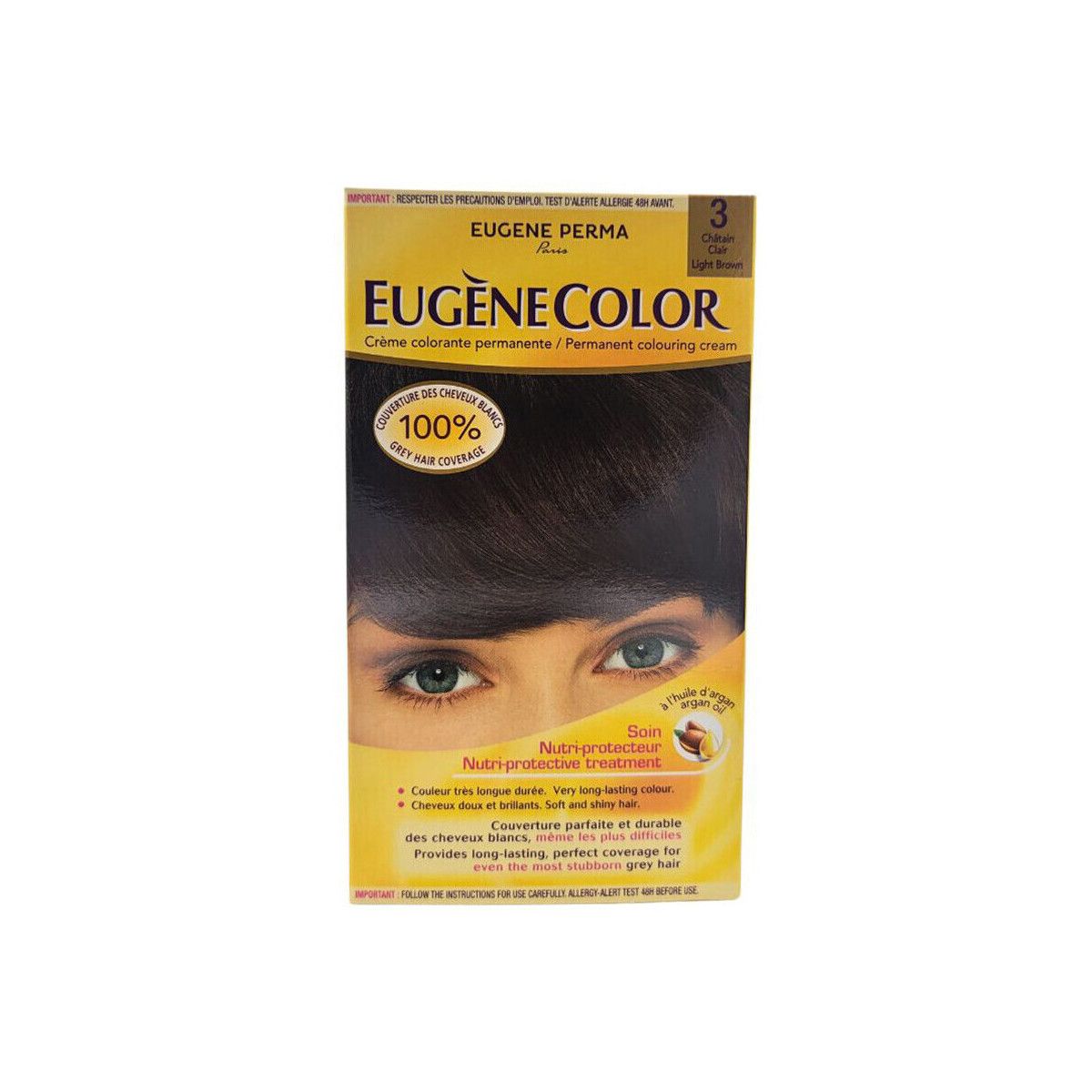 Tinta Permanent Coloring Cream Eugènecolor - 03 Chatain Clair - Eugene Perma - Modalova