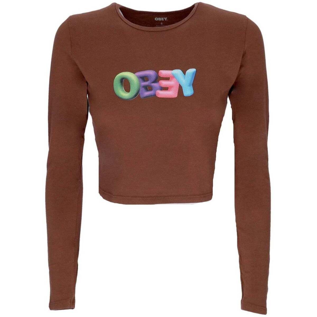 T-shirts a maniche lunghe Bubble Cropp Mia Ls Tee - Obey - Modalova