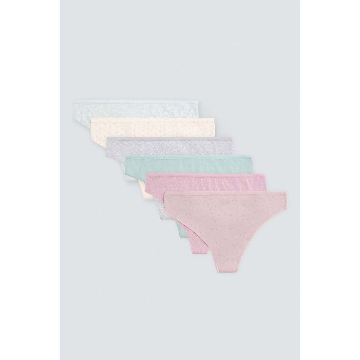 Culotte e slip Pack de 6 perizomi de algodón estampados - Ysabel Mora - Modalova