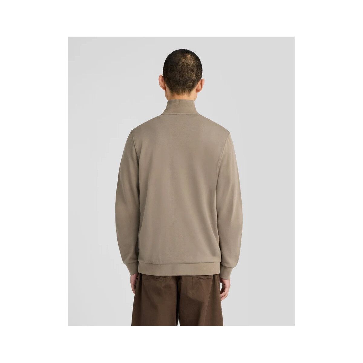 Felpa ML2022V LOOPBACK QUARTER ZIP SWEAT-X569 KHAKI ASH - Lyle & Scott - Modalova
