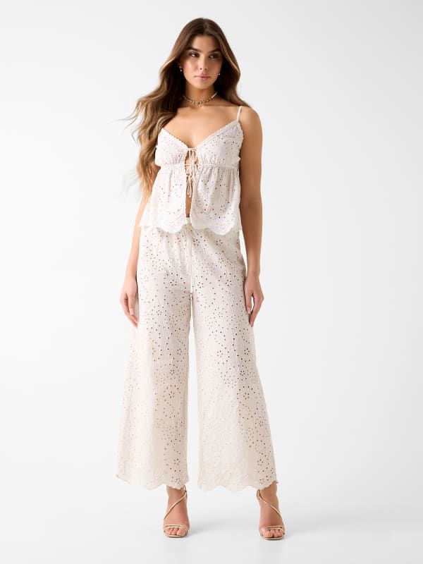 Top Con Ojales Y Lazos - Guess - Modalova
