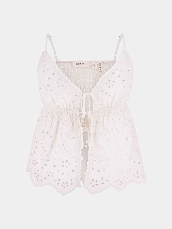 Top Con Ojales Y Lazos - Guess - Modalova