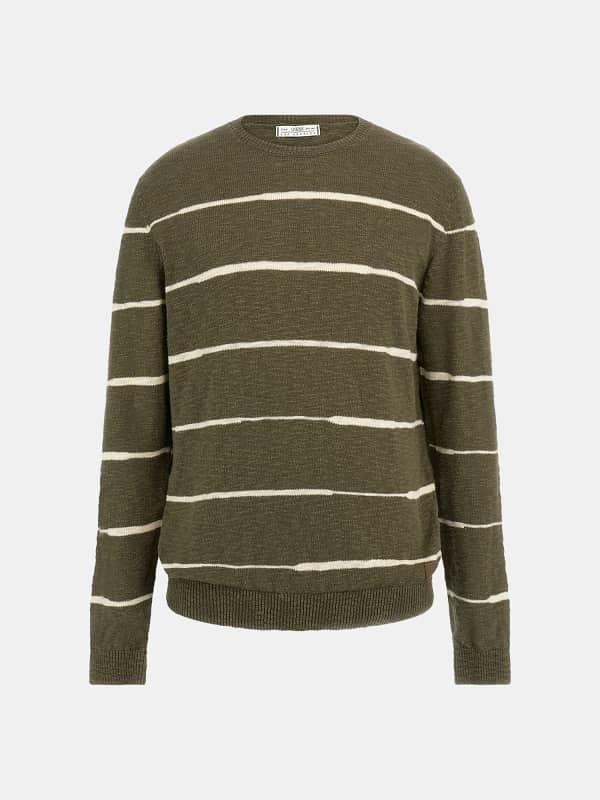 Jersey A Rayas De Mezcla De Lino - Guess - Modalova