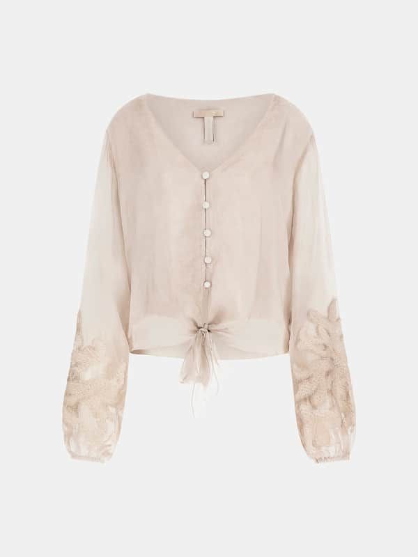 Camisa De Mezcla De Seda - Guess - Modalova