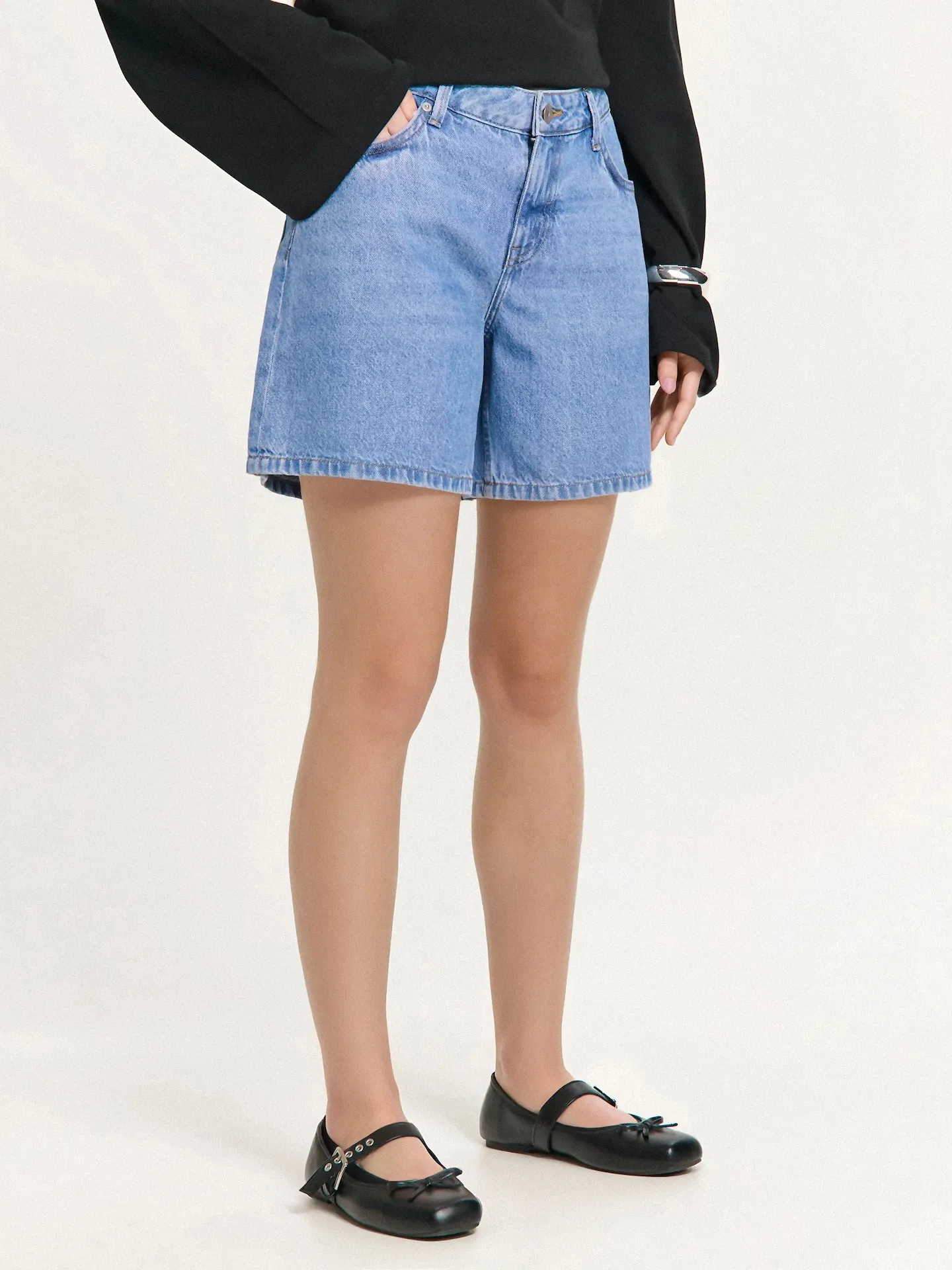 Cropp - Bermudas vaqueras - Azul - Cropp - Modalova