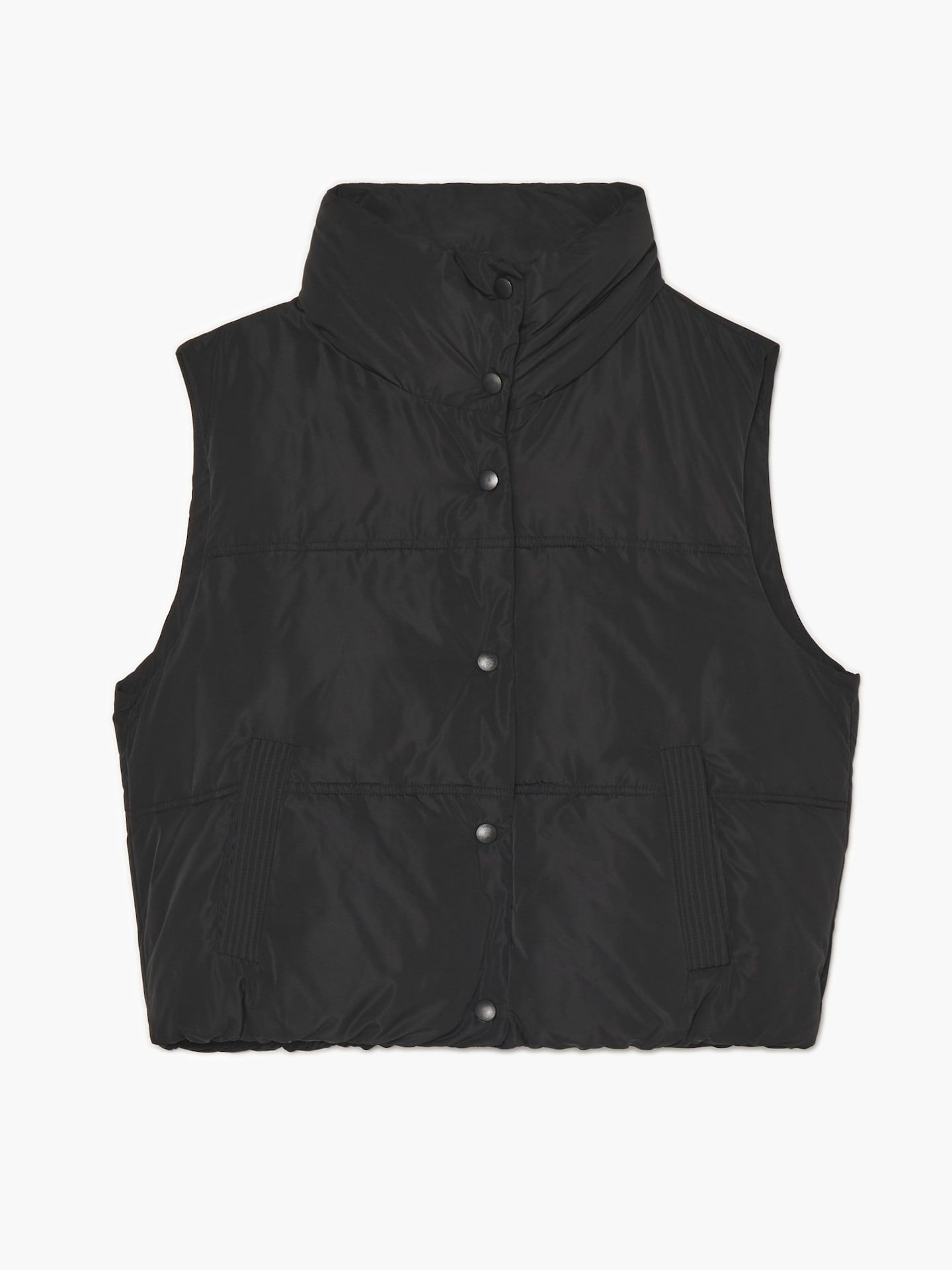 Chaleco acolchado con cuello perkins - Cropp - Modalova