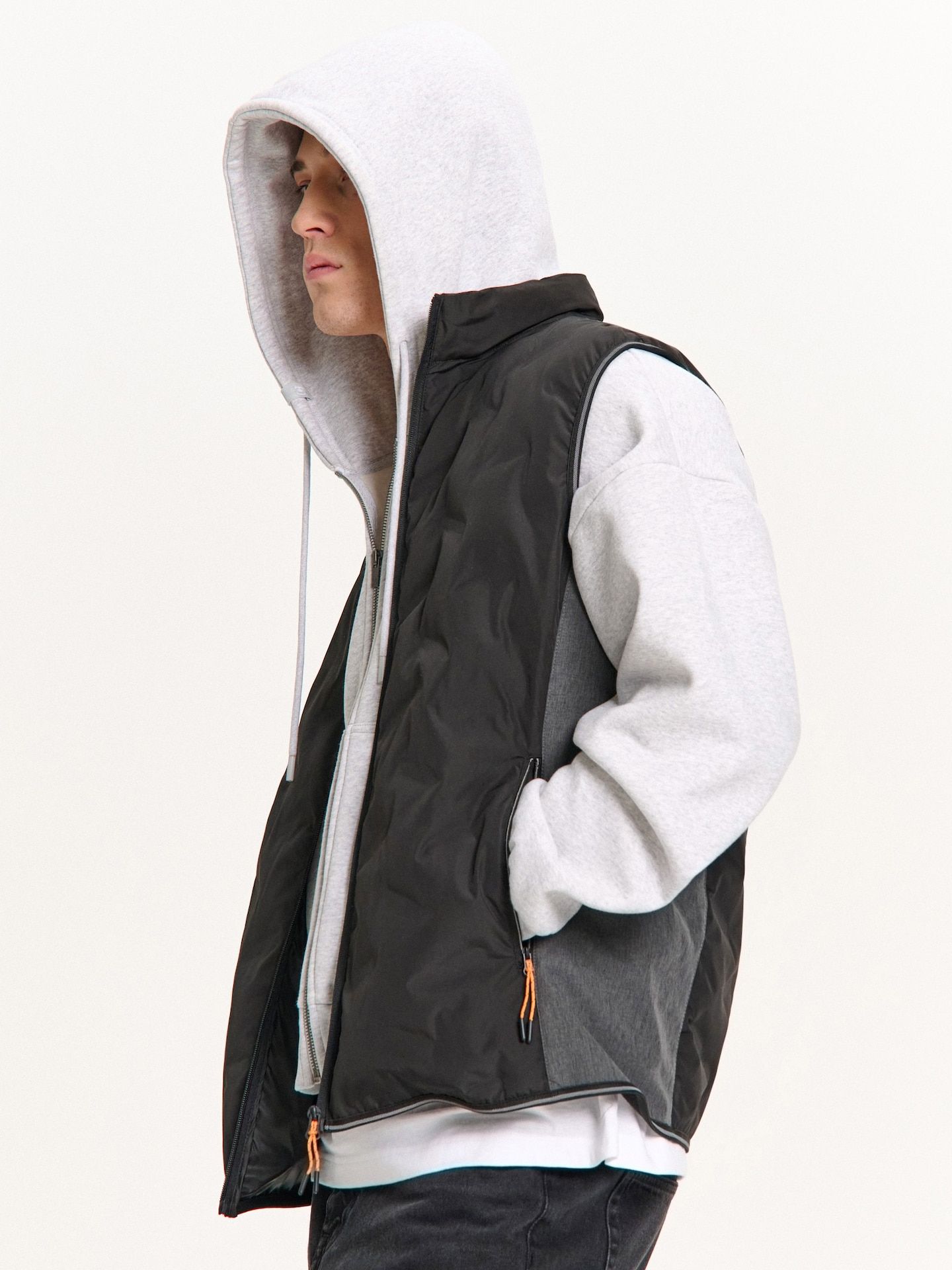Chaleco acolchado con cuello perkins - Cropp - Modalova