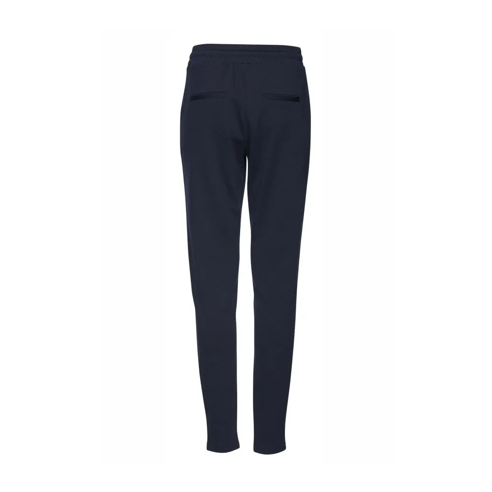 Blue Lace-Up Trousers with Back Pockets - Ichi - Modalova