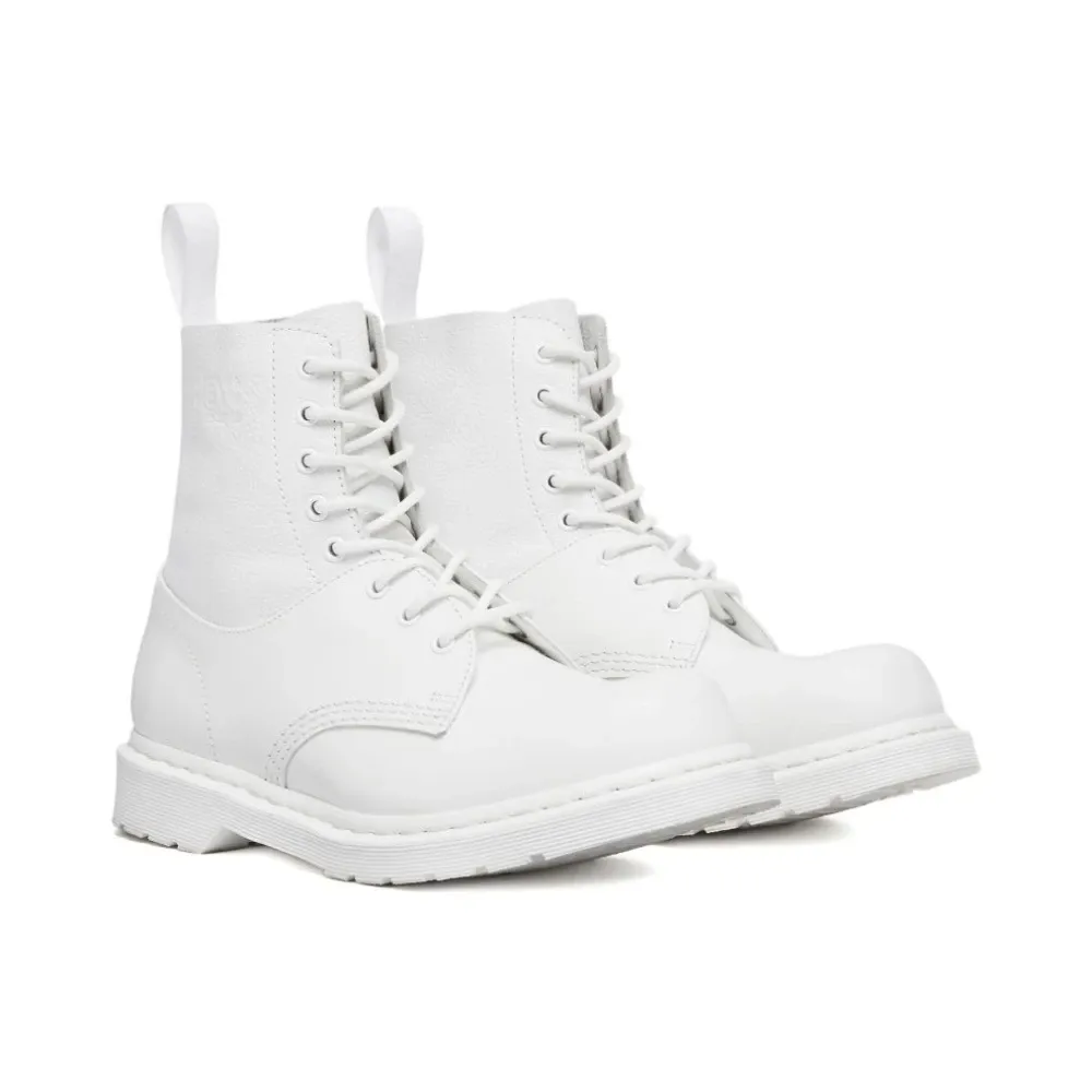White Leather Ankle Boots for Men - MM6 Maison Margiela - Modalova