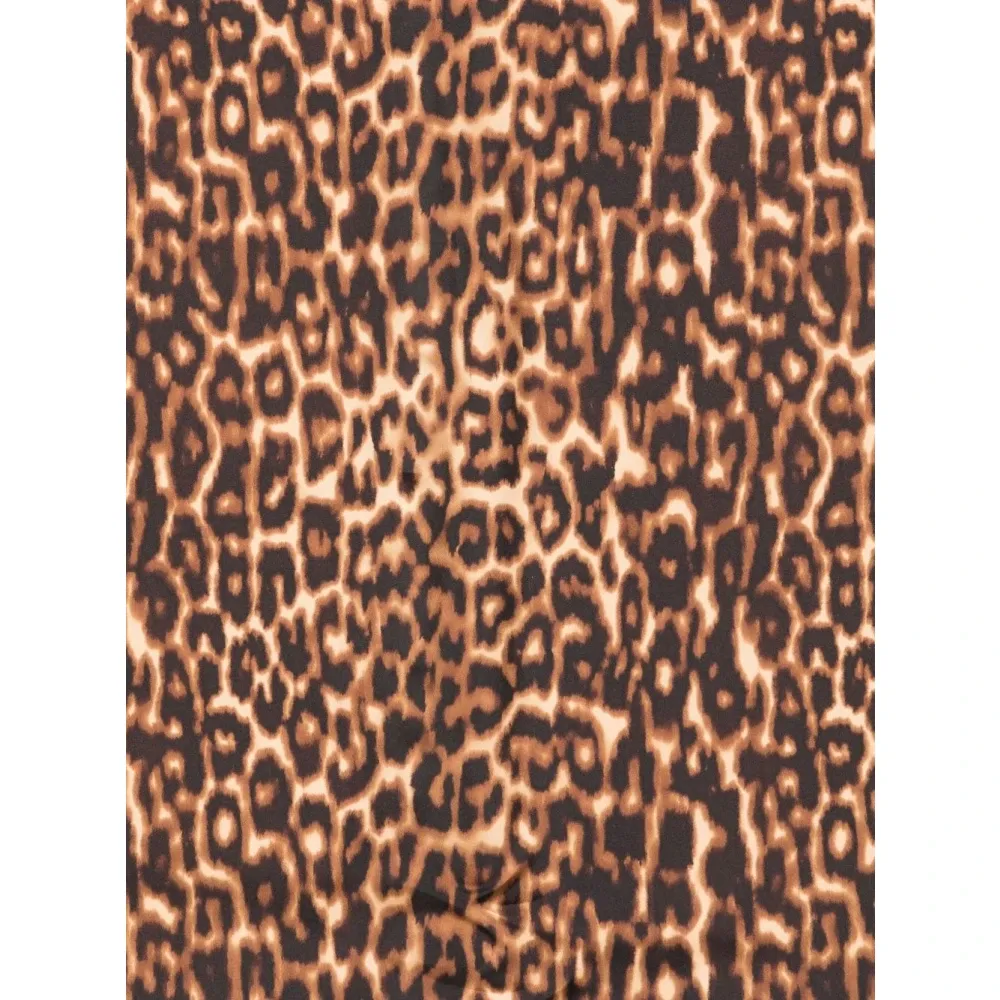 Golden Leopard Print Silk Scarf - Lanvin - Modalova