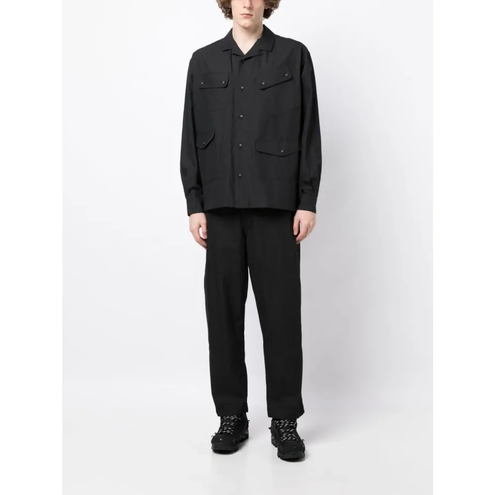 Black Shirt Jacket with Multiple Pockets - White Mountaineering - Modalova