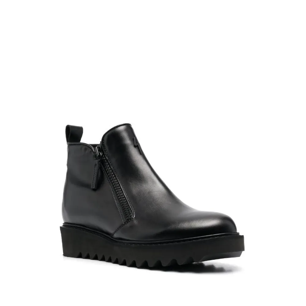 Elegant Black Ankle Boots with Fur - Giuseppe Zanotti - Modalova