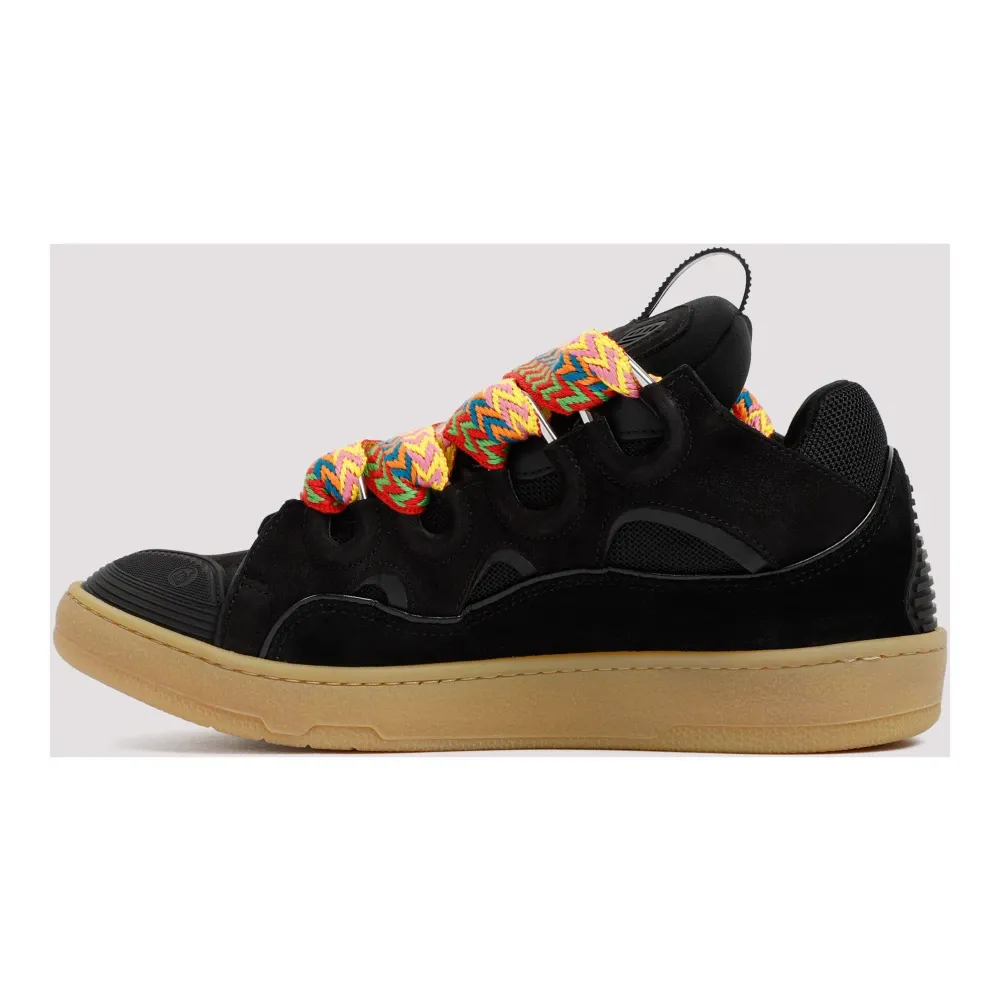 Leather Curb Sneakers - Lanvin - Modalova