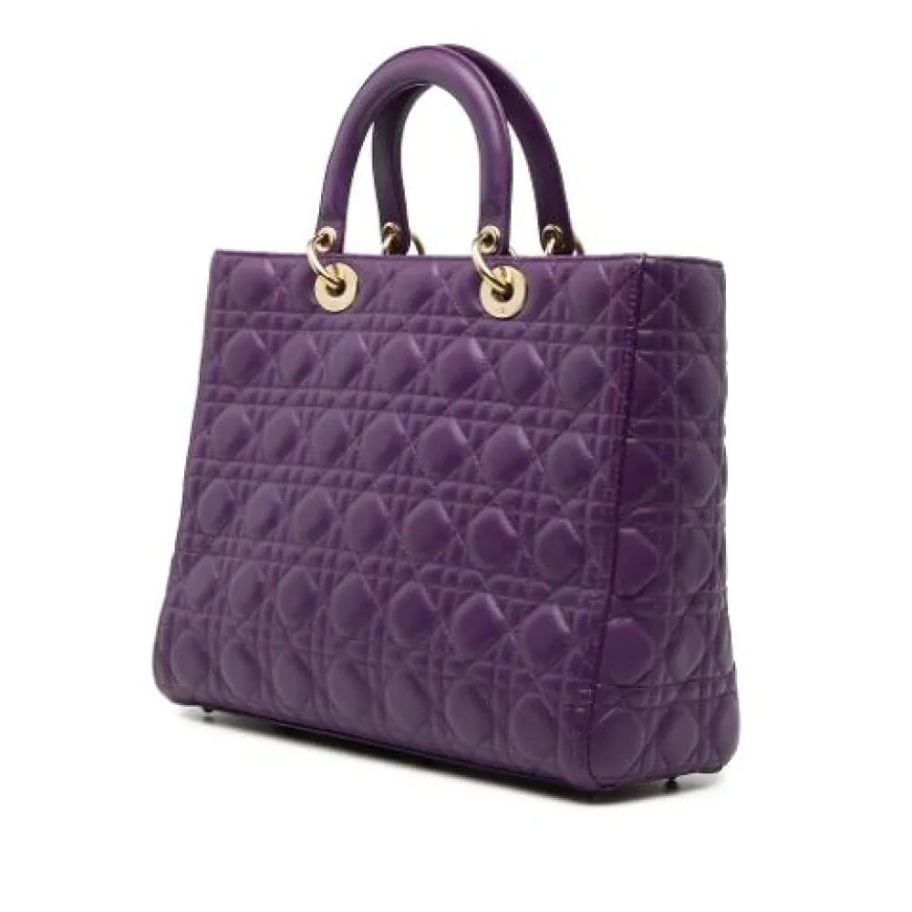 Pre-owned Vintage Leather Handbag - Dior Vintage - Modalova