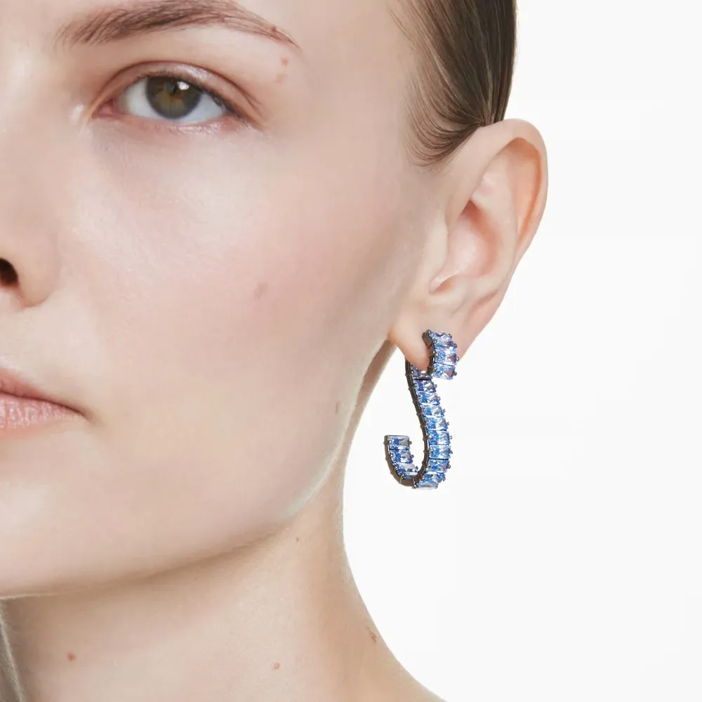 Matrix Baguette Drop Earrings - Swarovski - Modalova