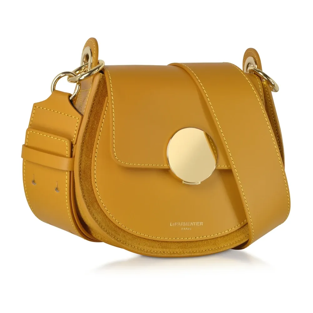 Yucca Suede and Leather Shoulder Bag - Le Parmentier - Modalova